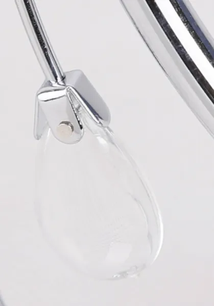 Chrómová stropná lampa s kryštálmi 5x40W Simpli