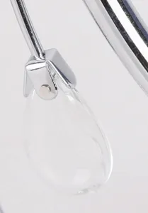 Chrómová stropná lampa s kryštálmi 5x40W Simpli