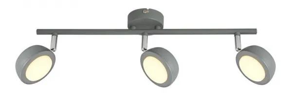 Nástenná lampa s jemným LED pásikom, sivá 3000K