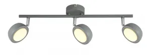 Nástenná lampa s jemným LED pásikom, sivá 3000K