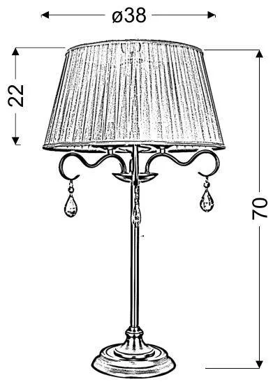Stolová lampa Fiesta E14 Patina