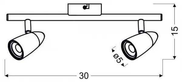 Nástenná lampa s LED pásikom 2x4W chróm LIBERTY
