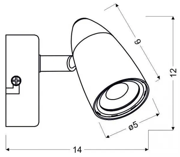 LED nástenná lampa 4W LIBERTY chróm