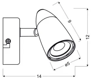 LED nástenná lampa 4W LIBERTY chróm