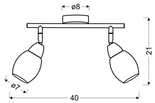 Nástenná lampa 2X6W LED okrúhla chrómová RICO