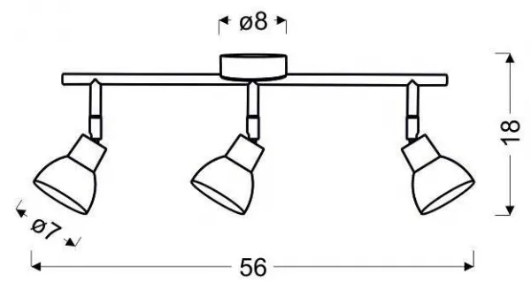 LED nástenná lampa 3x5W COB ROY STRIP BIELA