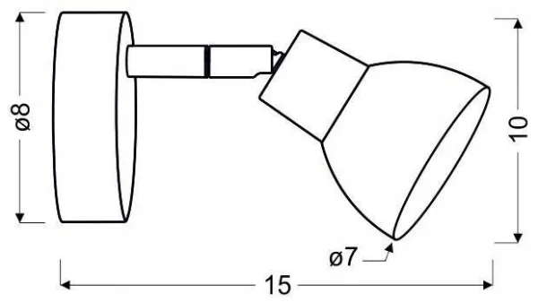 Nástenná lampa okrúhla 1E s kĺbovým systémom KD 1X5W biela ROY