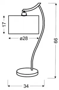 Stolová lampa Draga chróm/krémová