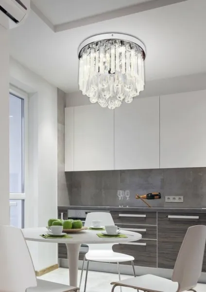 LED stropná lampa 28cm ATELLA CHROME