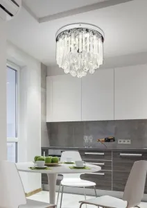 LED stropná lampa 28cm ATELLA CHROME