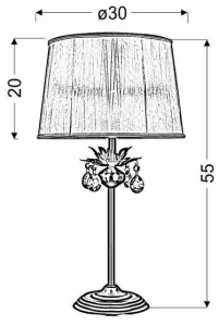 Patinovaná kancelárska stolová lampa Adonis