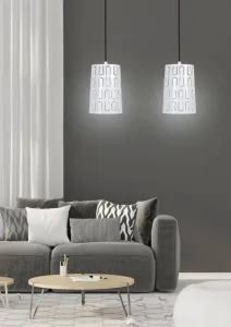 Závesná lampa 2xE27 48cm biela VISTA