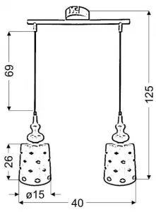 Stropná lampa Hamp E27 biela