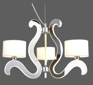 Závesná lampa chróm 3xE14 + LED Ambrosia