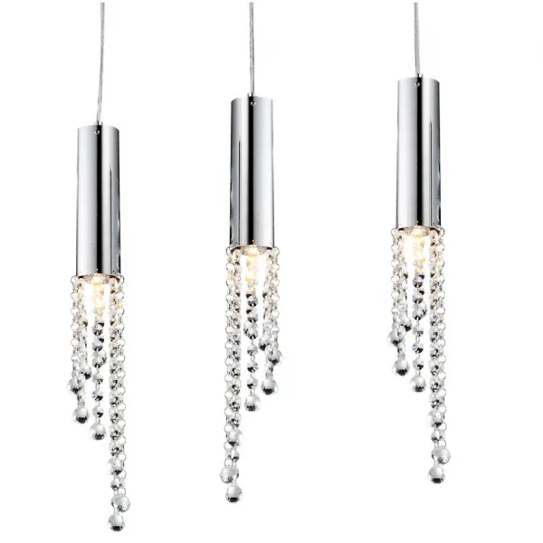 Závesná lampa 3xGU10 chróm +LED 3x3W Duero