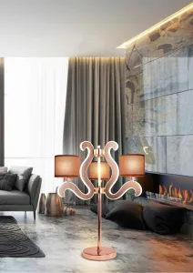 Stolová lampa s 3 LED ramenami, medená, Ambrosia