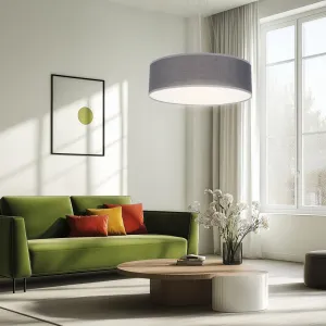 Okrúhla závesná lampa sivá 40cm nastaviteľná 3x40W Kyoto