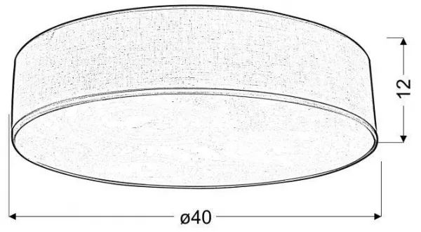Okrúhla stropná lampa svetlosivá 3x40W E27 40cm Kioto
