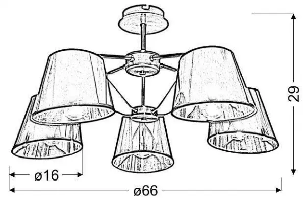 Závesná stropná lampa Cortez E14 Patina