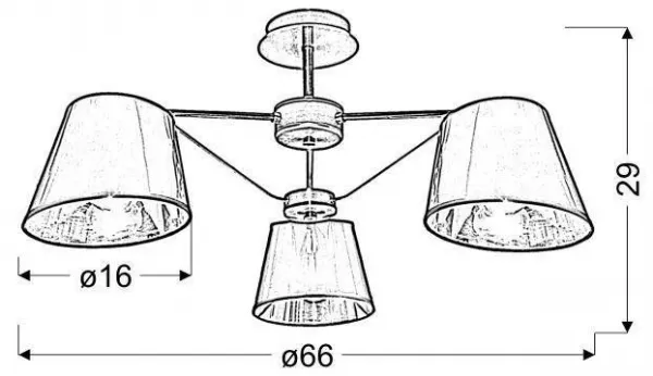Čierna/patinová stropná lampa Cortez