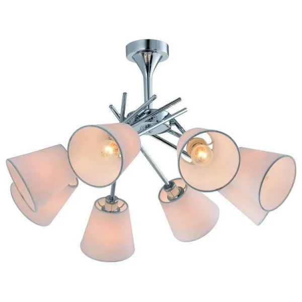 Chrómová stropná lampa, nastaviteľná, 8 Vox