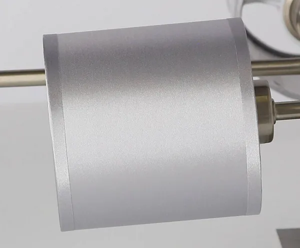 Stropná lampa saténovo-niklové tkané tienidlo 6x40W Sax