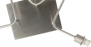 Stropná lampa saténovo-niklové tkané tienidlo 6x40W Sax