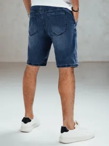Moderné džínsové kraťasy -muži- granátové