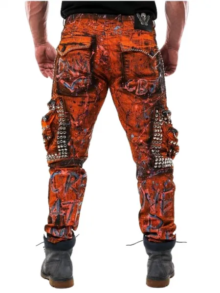 Pánske rifle CIPO & BAXX CD634 ORANGE Farba: Oranžová, Konfekčná veľkosť: W33/L34