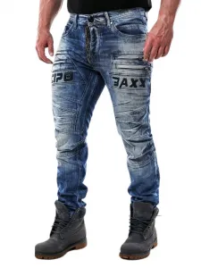 Pánske rifle CIPO & BAXX CD491 BLUE Farba: Modrá, Konfekčná veľkosť: W32/L34