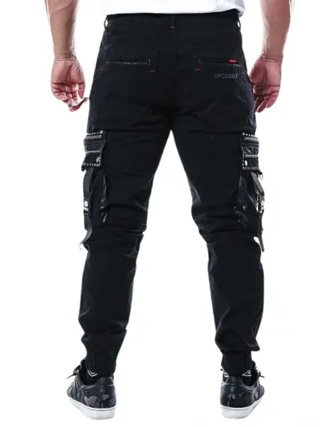 Pánske joggery CIPO & BAXX CR132 BLACK Farba: Čierna, Konfekčná veľkosť: S