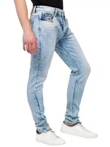 Pánske rifle CIPO & BAXX CD319X ICE BLUE Farba: Modrá, Konfekčná veľkosť: W38/L32