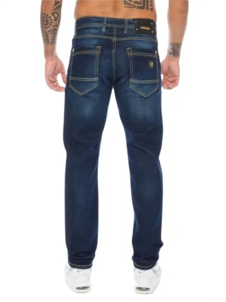 Pánske rifle CIPO & BAXX CD468 DARK BLUE Farba: Modrá, Konfekčná veľkosť: W42/L34