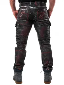 Pánske rifle CIPO & BAXX CD636 BURGUNDY Farba: Čierna, Konfekčná veľkosť: W36/L34