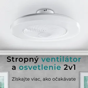 Noaton 12058W Triton, biela, stropný ventilátor so svetlom