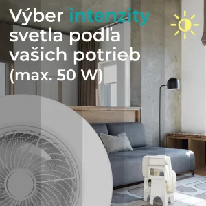 Noaton 12058W Triton, biela, stropný ventilátor so svetlom