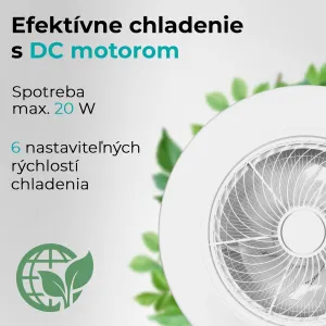 Noaton 12058W Triton, biela, stropný ventilátor so svetlom