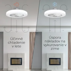 Noaton 12058W Triton, biela, stropný ventilátor so svetlom