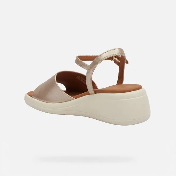 Gold women's sandals Geox Meliconia - Women's