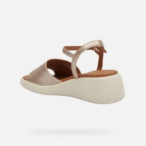 Gold women's sandals Geox Meliconia - Women's