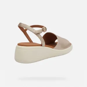 Gold women's sandals Geox Meliconia - Women's