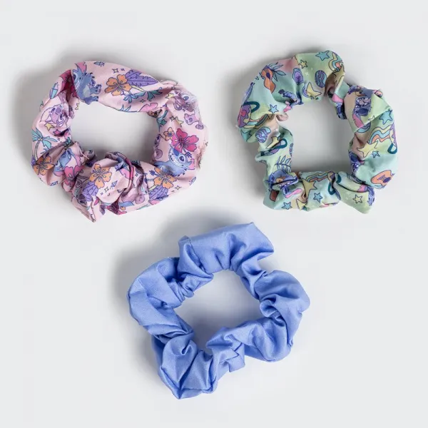 Disney Stitch Scrunchies gumičky do vlasov 3 ks