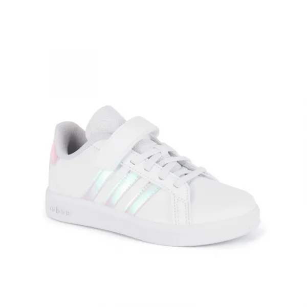 Dievčenská rekreačná obuv ADIDAS Grand Court 2.0 K cloud white iridescent cloud white