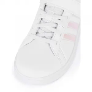Dievčenská rekreačná obuv ADIDAS Grand Court 2.0 K cloud white iridescent cloud white
