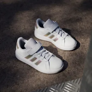 Dievčenská rekreačná obuv ADIDAS Grand Court 2.0 K cloud white iridescent cloud white