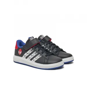 Chlapčenská rekreačná obuv ADIDAS Grand Court Marvel Spider-Man K core black cloud white semi lucid blue