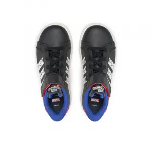 Chlapčenská rekreačná obuv ADIDAS Grand Court Marvel Spider-Man K core black cloud white semi lucid blue