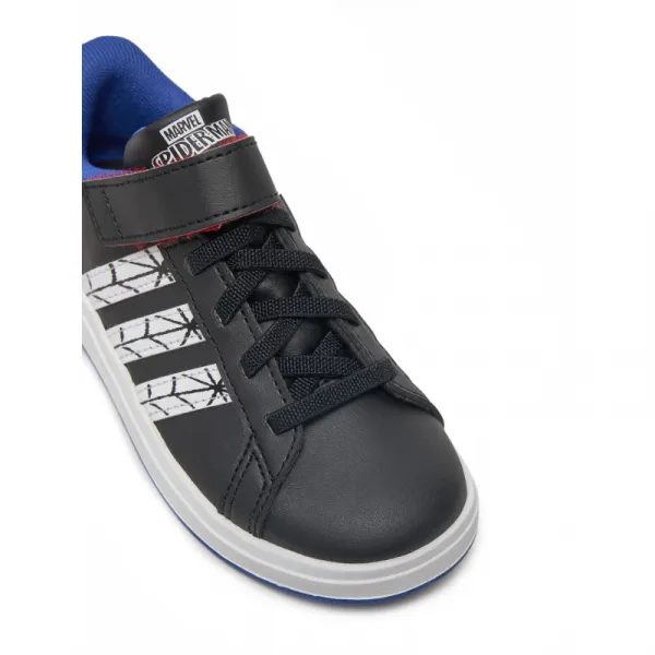 Chlapčenská rekreačná obuv ADIDAS Grand Court Marvel Spider-Man K core black cloud white semi lucid blue