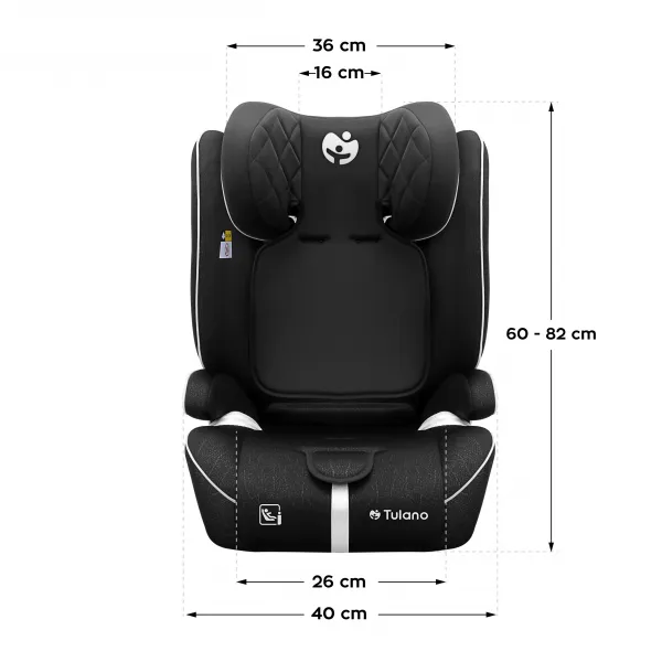 Autosedačka Tulano Zooma 25 Black 76 - 150 cm I-Size