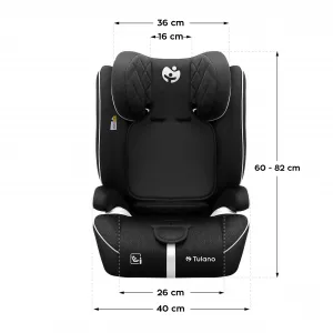 Autosedačka Tulano Zooma 25 Black 76 - 150 cm I-Size